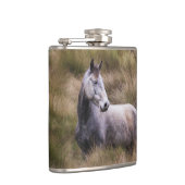 Schönes graues Pferd Flachmann (Rechts)