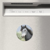 Schönes graues Pferd Magnet (In Situ (Geschirrspüler))