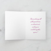 Schönes graues und weißes Katzengedanken von Ihnen Karte (Innenseite)