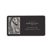 Schönes Graupferd mit der Manadresse Adressaufkleber (Vorne)