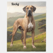 Schönes Great Dane Personalisiert Fleecedecke (Vorderseite)