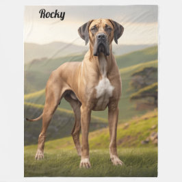 Schönes Great Dane Personalisiert Fleecedecke
