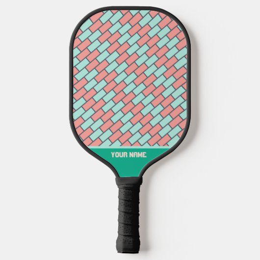 Schönes Green Pink Brick Pro Pickleball Paddel Schläger (Rückseite)