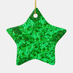Schönes Green Star-Ornament Keramik Ornament