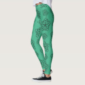Schönes Green und Black Mandela Muster Leggings (Links)