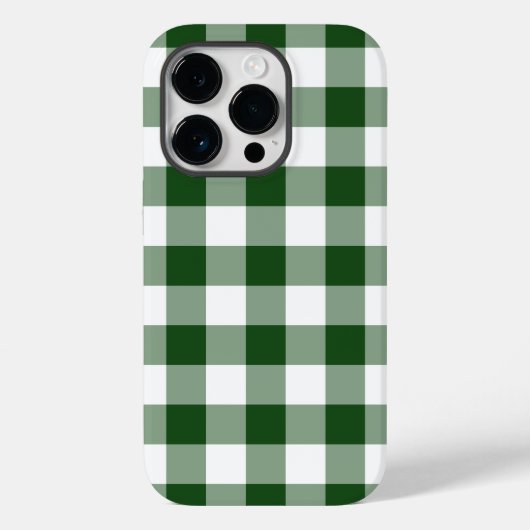 Schönes Green und White Gingham Muster Case-Mate iPhone Hülle (Rückseite)