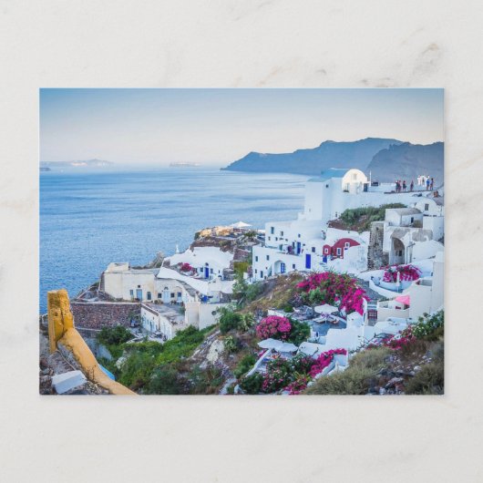 Schönes Griechenland Santorini Weißes Haus Postkarte (Vorderseite)
