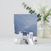 Schönes Griechenland Santorini Weißes Haus Postkarte (Stehend Vorderseite)