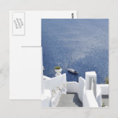 Schönes Griechenland Santorini Weißes Haus Postkarte (Vorne/Hinten)