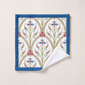 Schönes griechisches Arch Floral Muster Badhandtuch Set (Waschlappen)