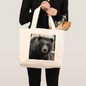Schönes Grizzly-Bärn-Foto Jumbo Stoffbeutel (Vorderseite (Produkt))
