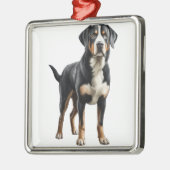 SCHÖNES GRÖSSERES SCHWEIZER BERGHUND ORNAMENT AUS METALL (Links)
