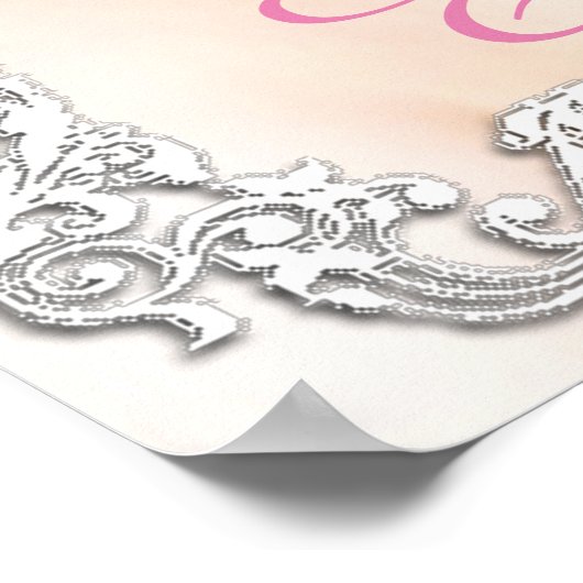 Schönes großes Foto-Poster mit Skriptbegrenzung Poster (Ecke)