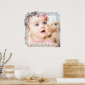 Schönes großes Foto-Poster mit Skriptbegrenzung Poster (Küche)