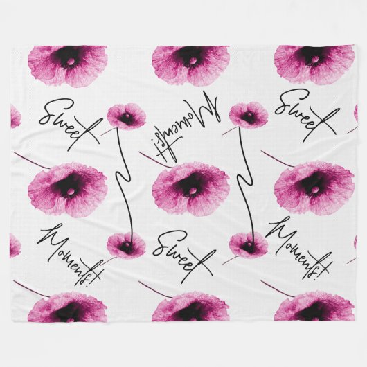 Schönes großes rosa Fleece Blanken (Vorderseite (Horizontal))