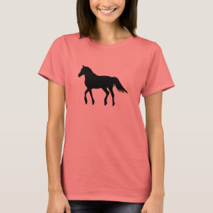 Schönes großes schwarzes Pferd T-Shirt