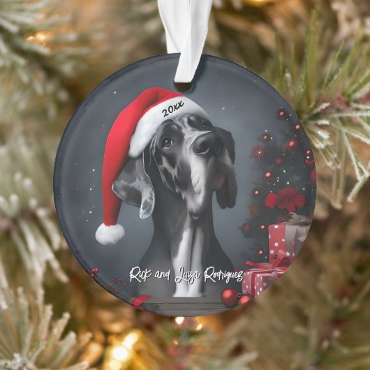 Schönes großes Tor mit Weihnachtsmannmütze Ornament (Baum)