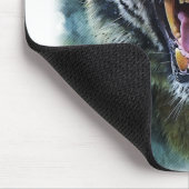 Schönes Growling Bengalisch Tiger Face Foto Mousepad (Ecke)