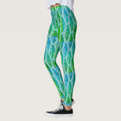 Schönes grün-blaues Muster Leggings (Links)