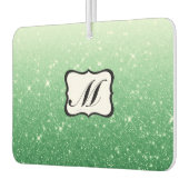 Schönes Grün Mit Monogramm Autolufterfrischer (Links)