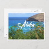 Schönes Grün und Blau aus Maui Hawaii Postkarte (Vorne/Hinten)