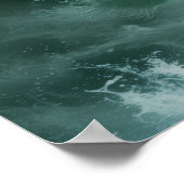 Schönes Grün und Weiß Drachen Schwimmplakat Poster (Ecke)