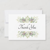 Schönes Gründesign Dankeskarte (Vorderseite)