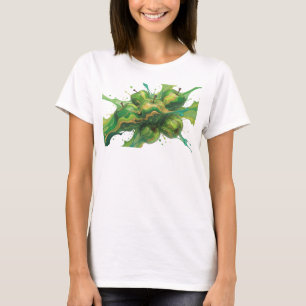Schönes grünes abstraktes Apfel-T-Shirt mit indivi T-Shirt