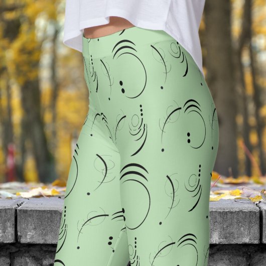Schönes, grünes Abstraktes Dot-Muster Leggings