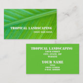 Schönes grünes Blatt-Makrolandschaftlich Visitenkarte (Vorne/Hinten)