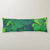 Schönes, grünes Blätter Muster Seitenschläferkissen (Rückseite)