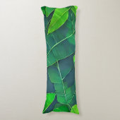 Schönes, grünes Blätter Muster Seitenschläferkissen (Vorderseite Vertikal)