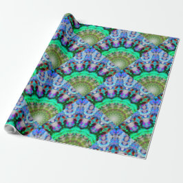 Schönes grünes BLAU MANDALA Wrapping Paper Geschenkpapier
