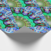 Schönes grünes BLAU MANDALA Wrapping Paper Geschenkpapier (Ecke)