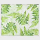 Schönes, grünes, botanisches Aquarellmuster Geschenkpapier (Flach)