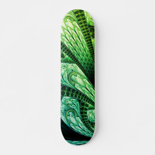 Schönes grünes Fraktal Design Digitale Kunst Skateboard