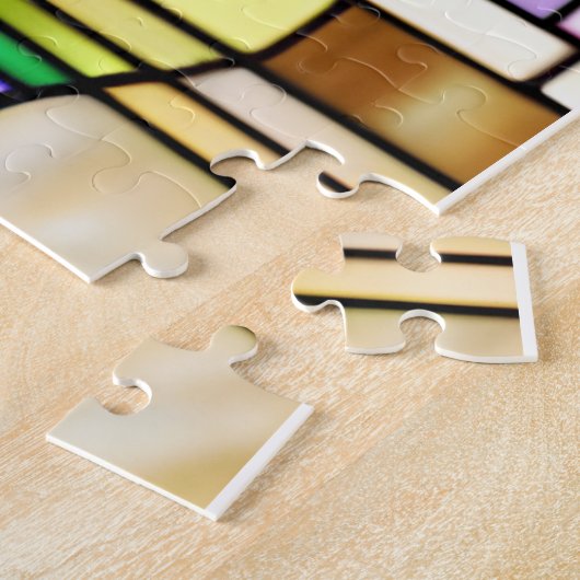 Schönes grünes Hartglas Puzzle (Seite)