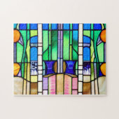 Schönes grünes Hartglas Puzzle (Horizontal)