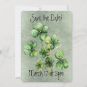 Schönes grünes Kleeblatt Einladung (Vorderseite)
