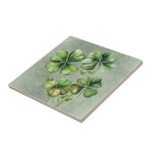 Schönes grünes Kleeblatt Fliese (Seite)