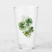 Schönes grünes Kleeblatt Glas (Rückseite)