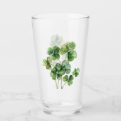 Schönes grünes Kleeblatt Glas (Vorderseite)