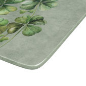 Schönes grünes Kleeblatt Schneidebrett (Ecke)