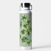 Schönes grünes Kleeblatt Trinkflasche (Rückseite)