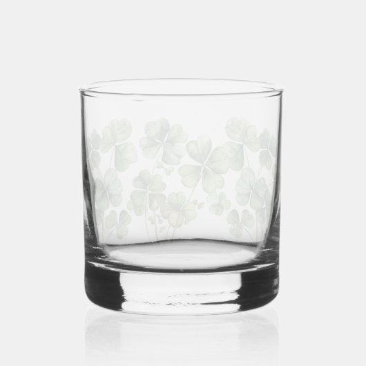Schönes grünes Kleeblatt Whiskyglas (Rückseite)