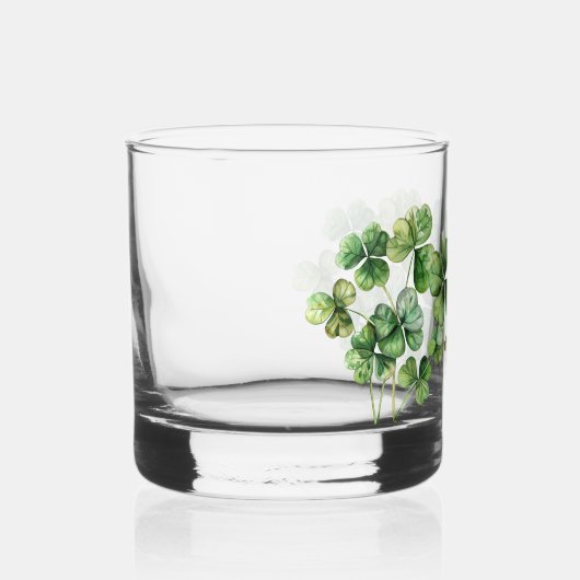 Schönes grünes Kleeblatt Whiskyglas (Rechts)