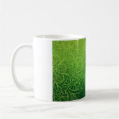 Schönes grünes Mandala mit Zitat. Kaffeetasse (Links)