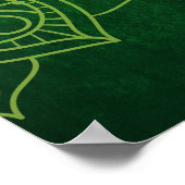 Schönes grünes Mandala mit Zitat Poster (Ecke)