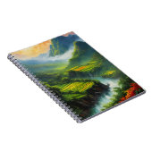 Schönes grünes Tal asiatischer Gipfel Notizblock (Rechte Seite)