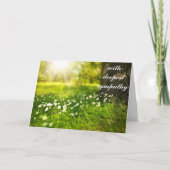 Schönes Grünes Tal mit weißer Blume Beileid Karte (Vorderseite)